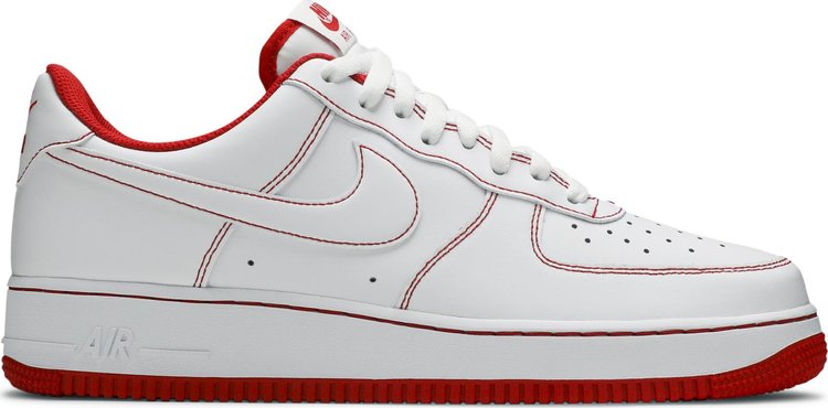 Nike Air Force 1 '07 'Contrast Stitch - White University Red'